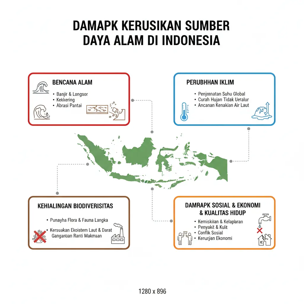 Dampak Kerusakan Sumber Daya Alam di Indonesia (ft.istimewa)