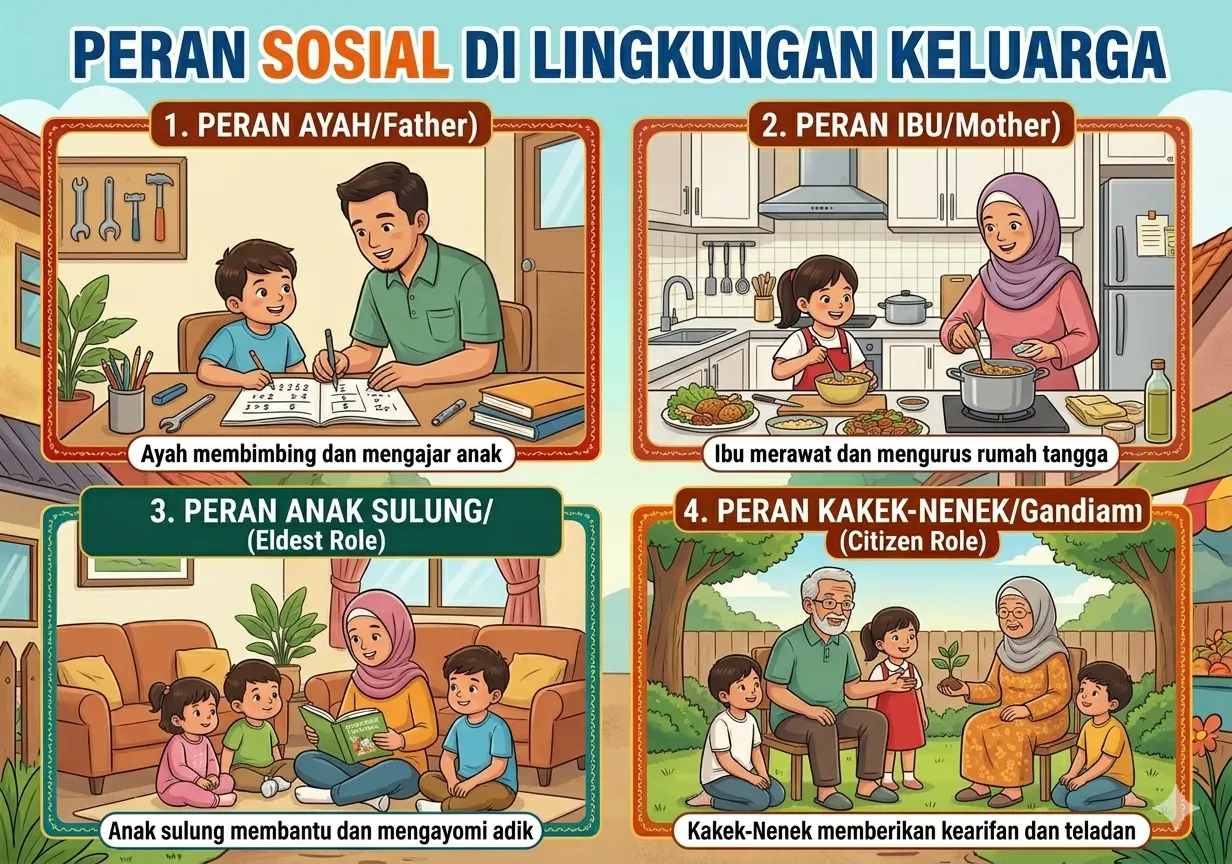 Peran Sosial di Lingkungan Keluarga, Sekolah, dan Masyarakat (ft.istimewa)