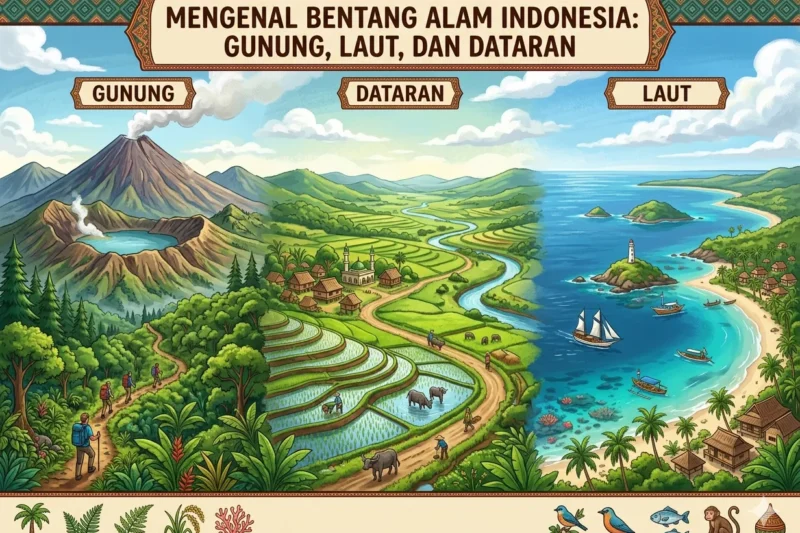 Mengenal Bentang Alam Indonesia: Gunung, Laut, dan Dataran