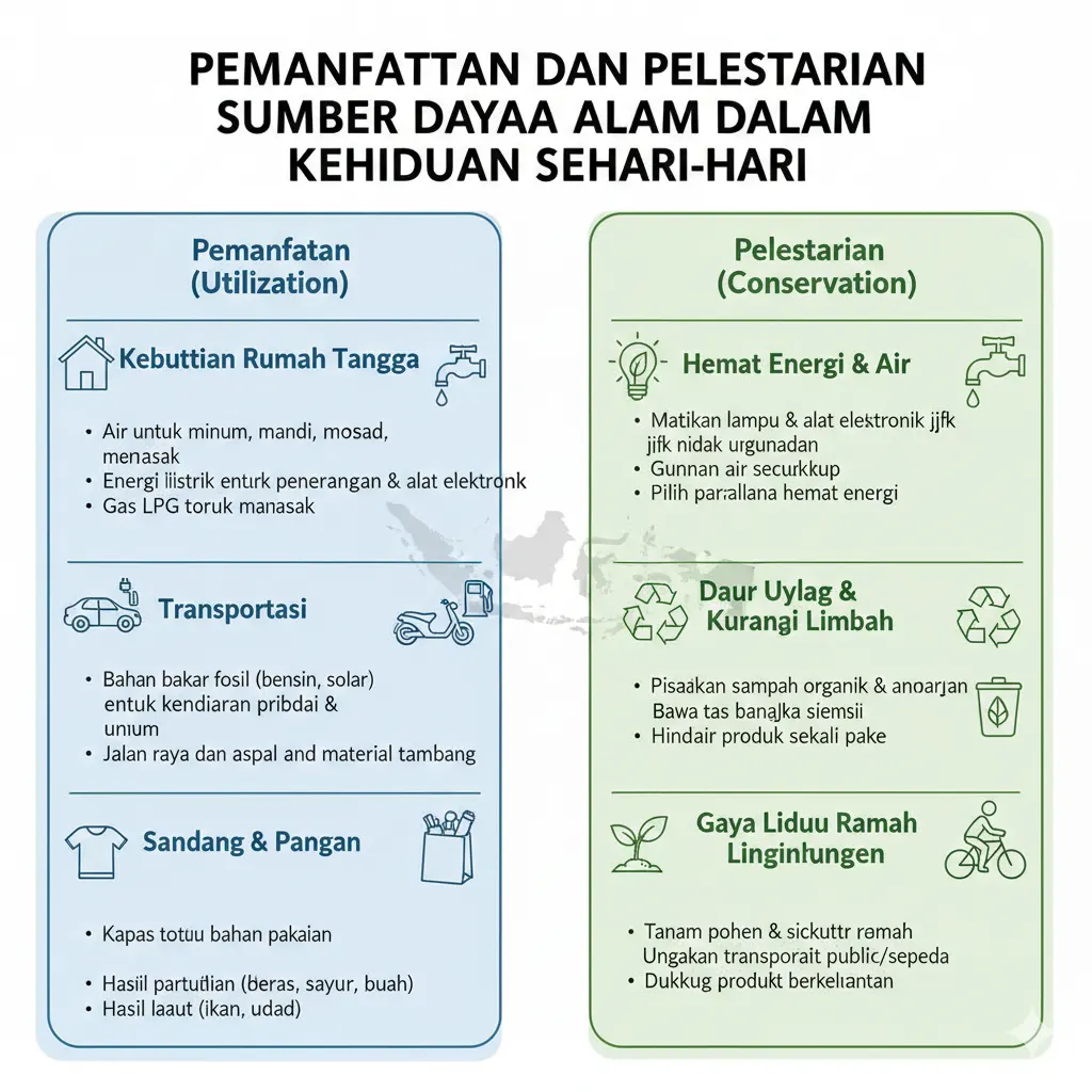 Pemanfaatan dan Pelestarian Sumber Daya Alam dalam Kehidupan Sehari-hari (ft.istimewa)