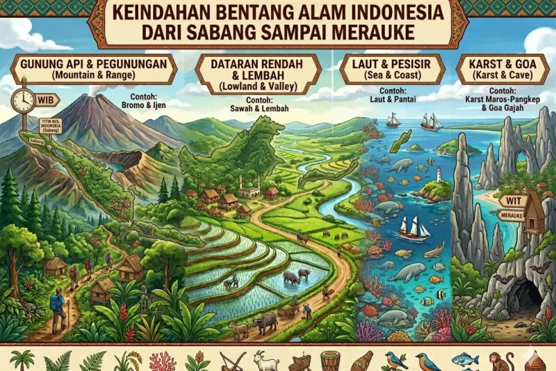Keindahan Bentang Alam Indonesia dari Sabang sampai Merauke