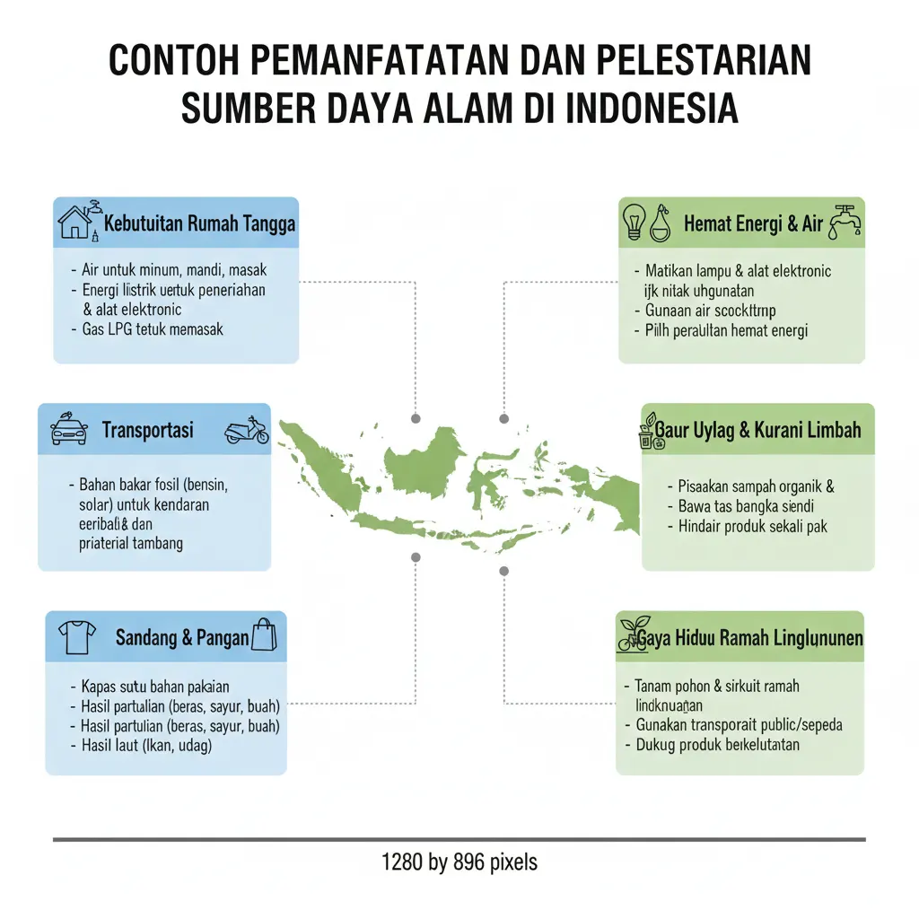 Contoh Pemanfaatan dan Pelestarian Sumber Daya Alam di Indonesia (ft.istimewa)