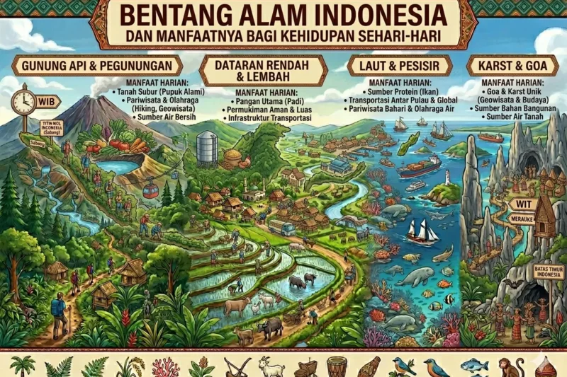 Bentang Alam Indonesia dan Manfaatnya bagi Kehidupan Sehari-hari