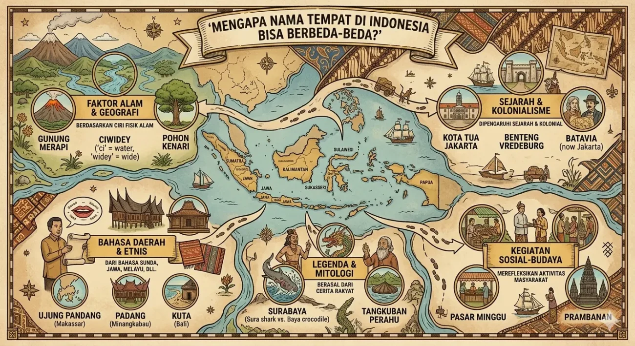 Mengapa Nama Tempat di Indonesia Bisa Berbeda-beda? (ft.istimewa)