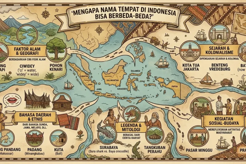 Mengapa Nama Tempat di Indonesia Bisa Berbeda-beda?