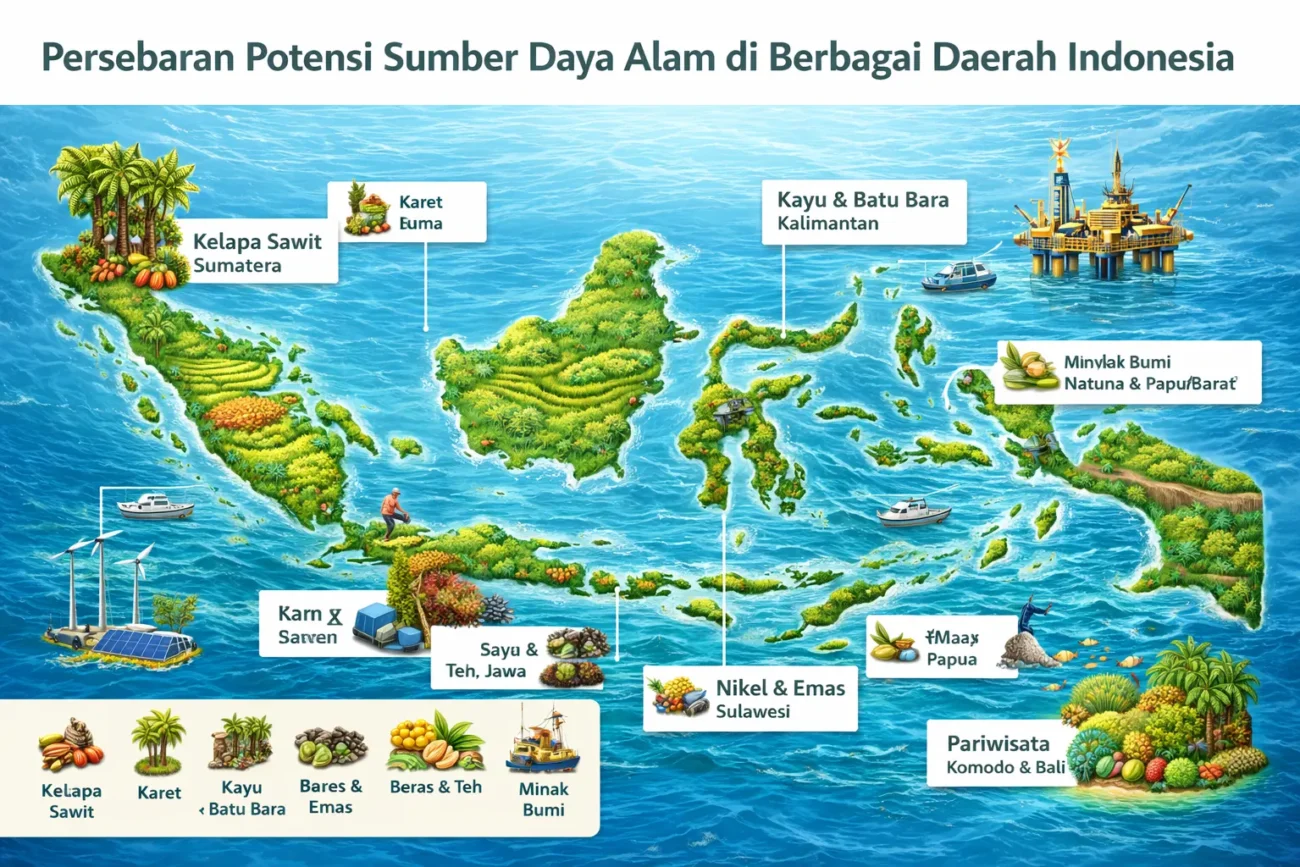 Persebaran Potensi Sumber Daya Alam di Berbagai Daerah Indonesia (ft.istimewa)