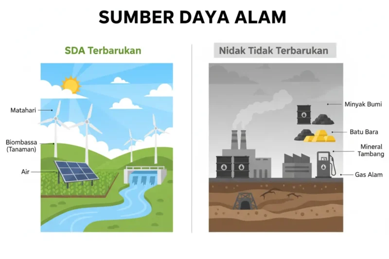 Sumber Daya Alam Terbarukan dan Tidak Terbarukan secara Sederhana