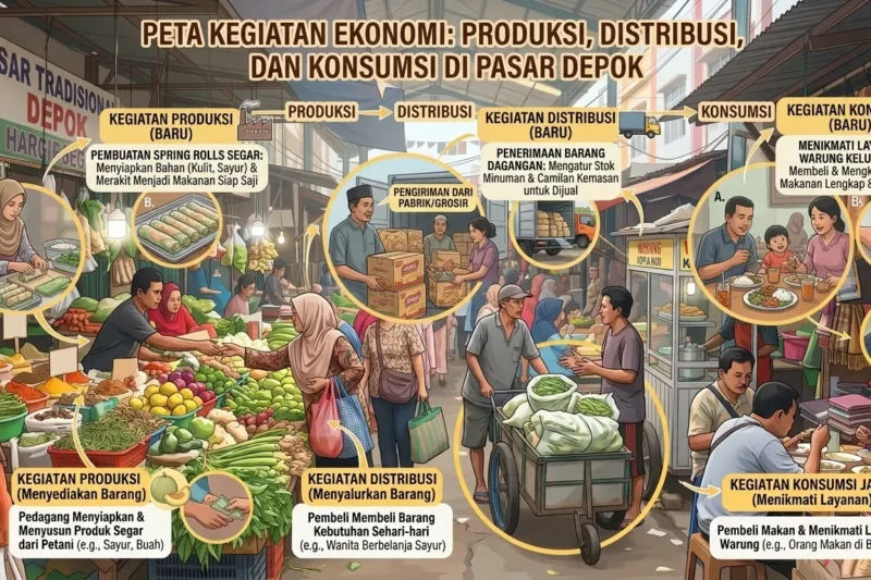 Contoh Kegiatan Produksi, Distribusi, dan Konsumsi