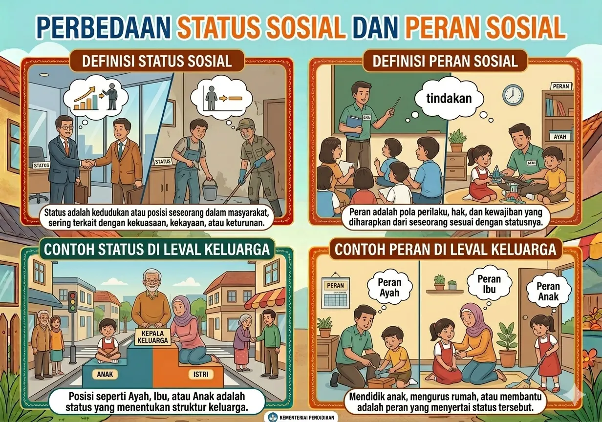 Perbedaan Status Sosial dan Peran Sosial (ft.istimewa)