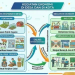 Perbedaan Kegiatan Ekonomi di Desa dan di Kota (ft.istimewa)