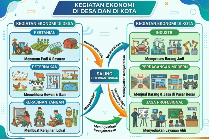 Perbedaan Kegiatan Ekonomi di Desa dan di Kota