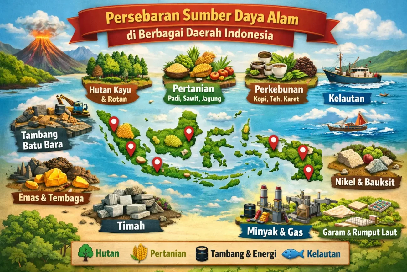 Persebaran Sumber Daya Alam di Berbagai Daerah Indonesia (ft.istimewa)