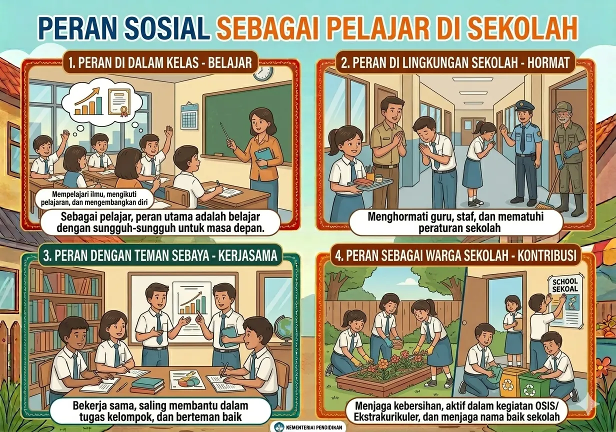 Peran Sosial sebagai Pelajar di Sekolah (ft.istimewa)