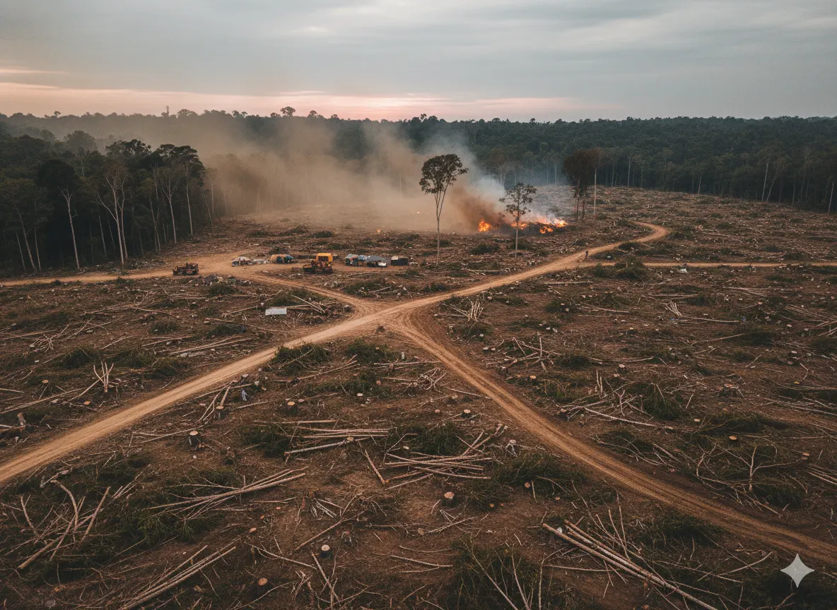 Dampak Penebangan Hutan Secara Liar (ft.istimewa)