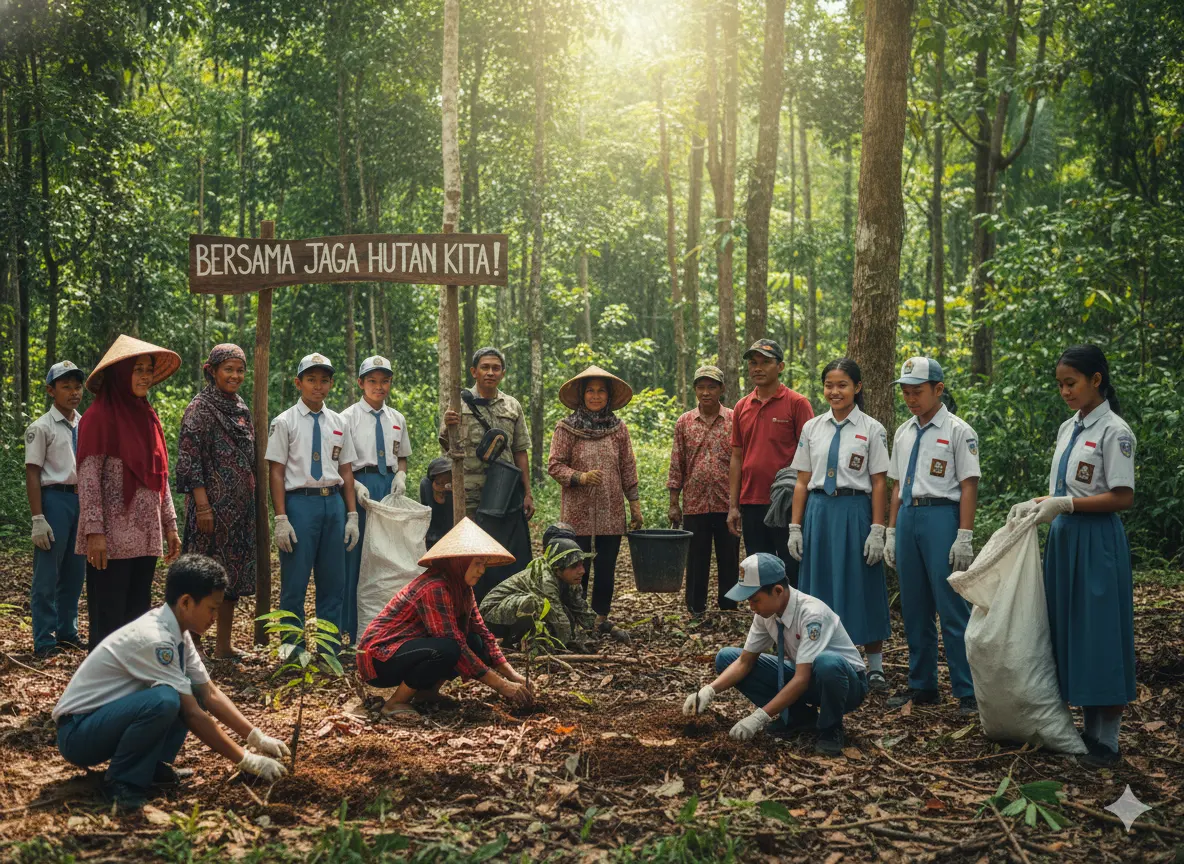 Peran Masyarakat dan Pelajar dalam Menjaga Hutan (ft.istimewa)