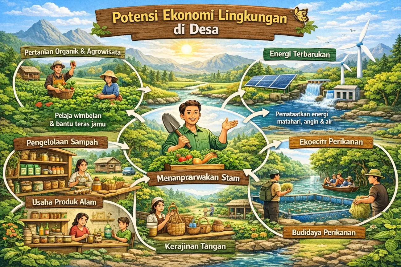 Perbedaan Potensi Ekonomi Lingkungan di Desa dan di Kota (ft.istimewa)