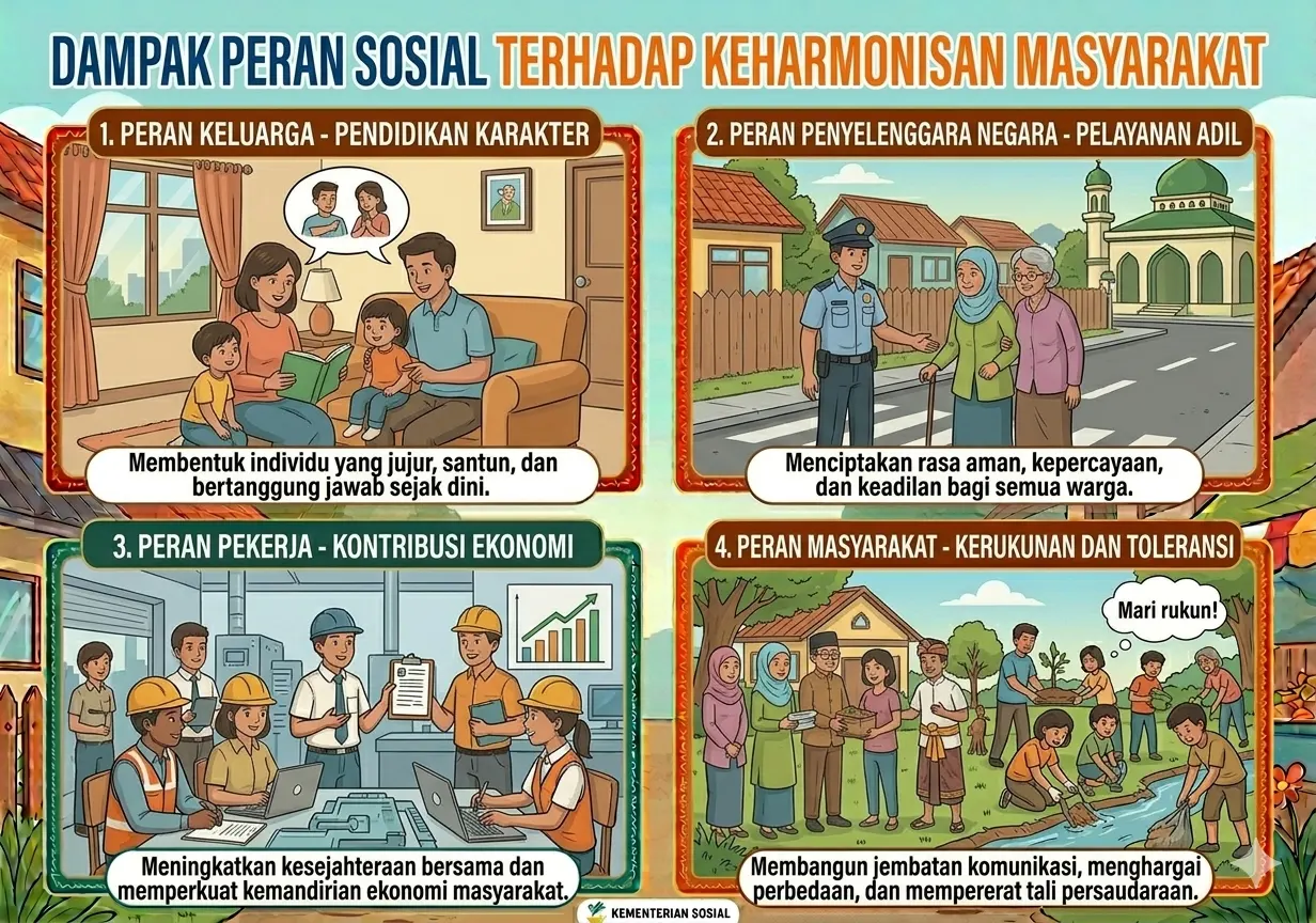 Dampak Peran Sosial terhadap Keharmonisan Masyarakat (ft.istimewa)