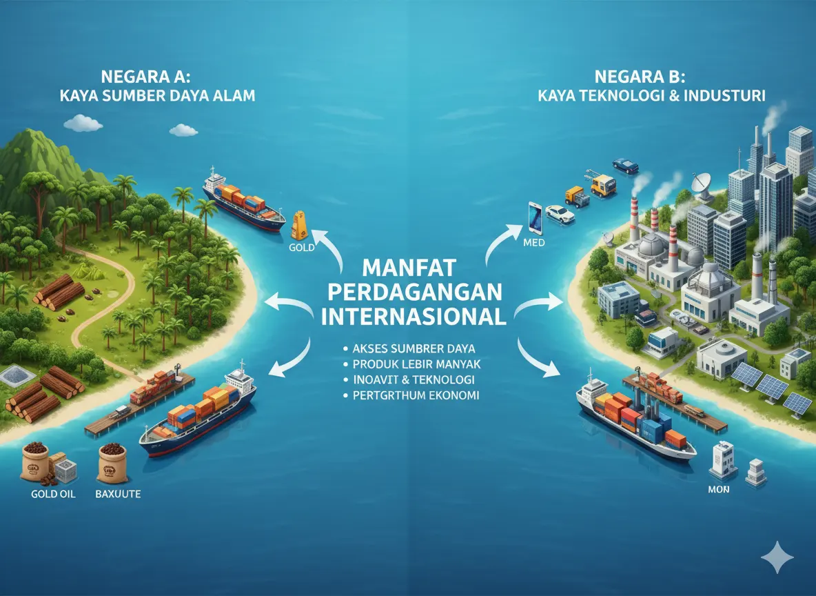 Manfaat Perdagangan Internasional bagi Negara yang Berbeda Sumber Daya Alam (ft.istimewa)