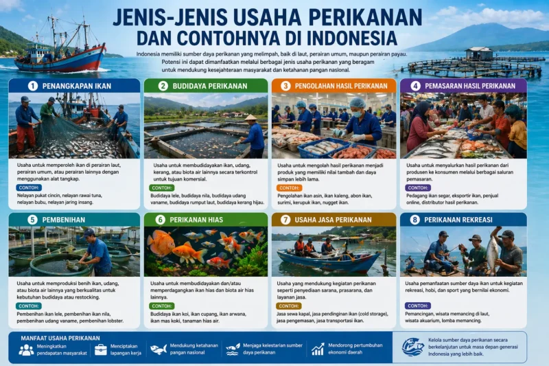 Jenis-Jenis Usaha Perikanan dan Contohnya di Indonesia