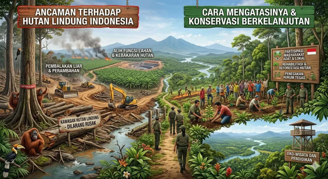 Ancaman terhadap Hutan Lindung di Indonesia dan Cara Mengatasinya (ft.istimewa)