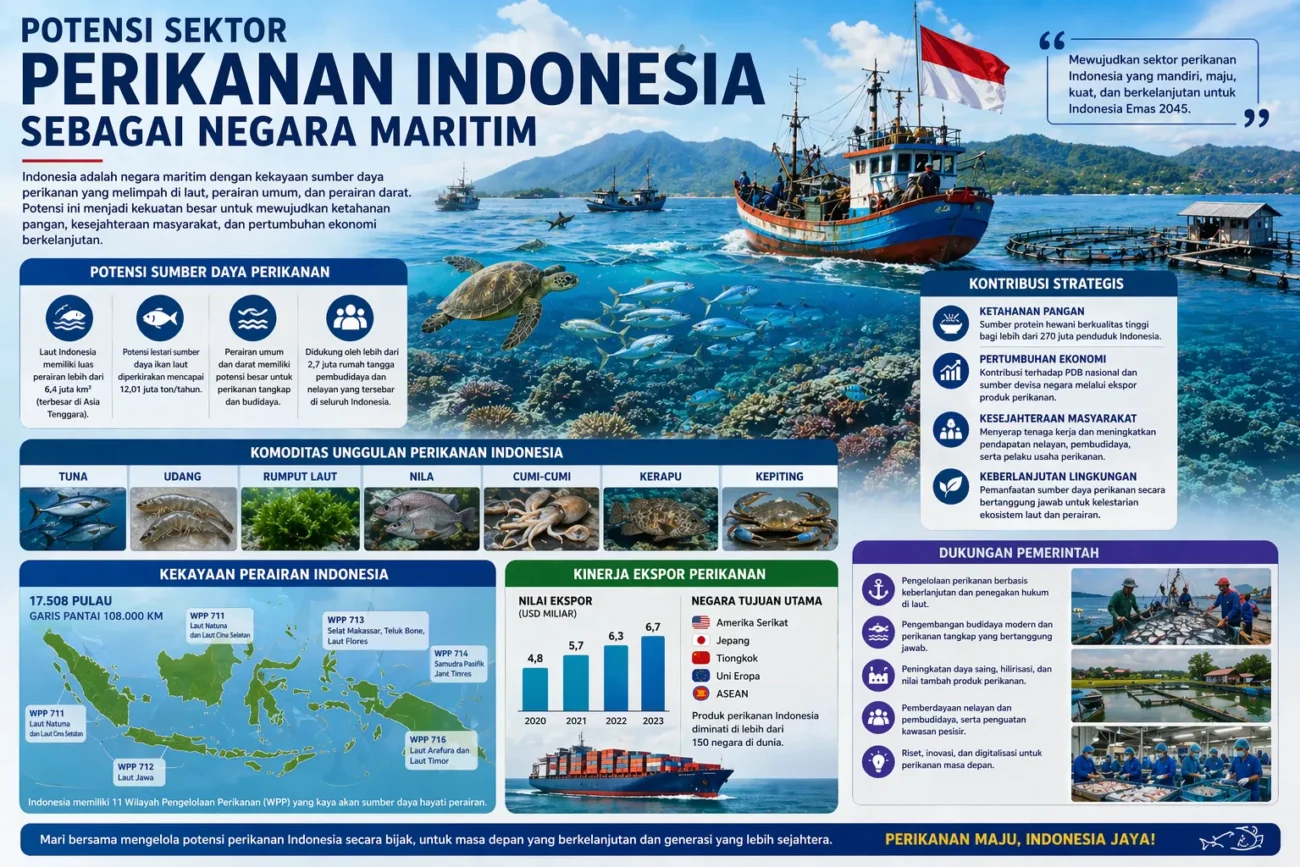 Potensi Sektor Perikanan Indonesia sebagai Negara Maritim (AiStudio)