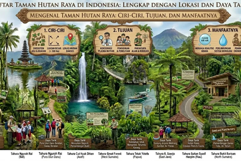 Daftar Taman Hutan Raya di Indonesia Lengkap dengan Lokasi dan Daya Tarik