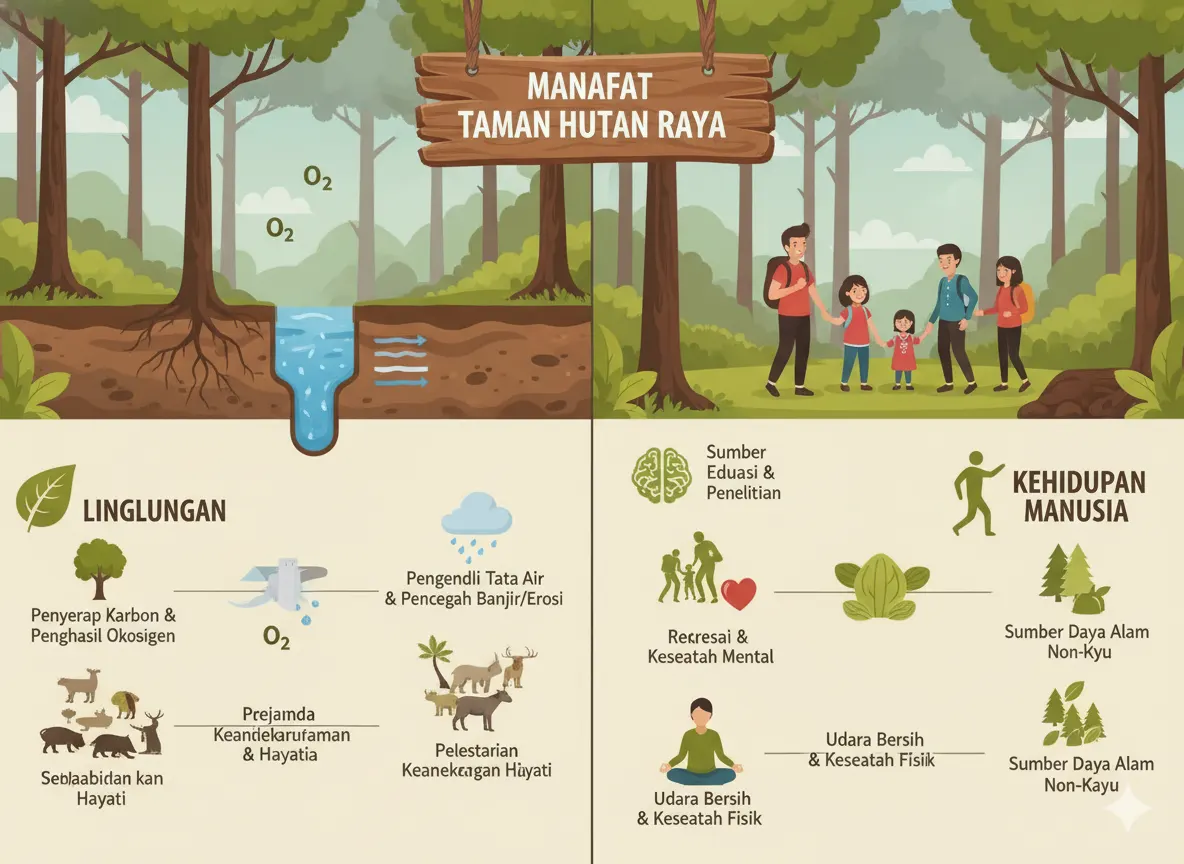 Manfaat Taman Hutan Raya bagi Lingkungan dan Kehidupan Manusia (AiStudio)