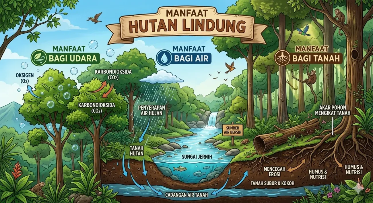 Manfaat Hutan Lindung bagi Air, Tanah, dan Udara (ft.istimewa)