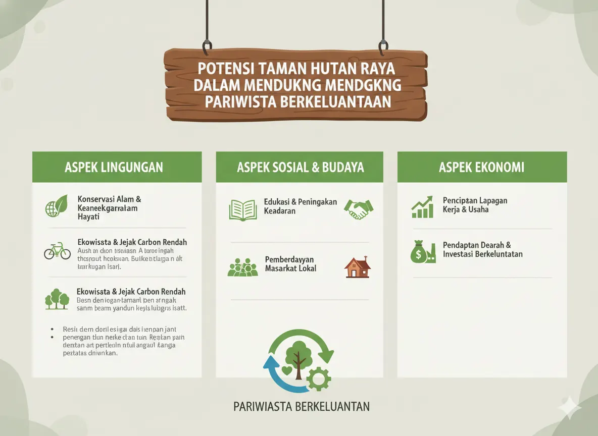 Potensi Taman Hutan Raya dalam Mendukung Pariwisata Berkelanjutan (AiStudio)