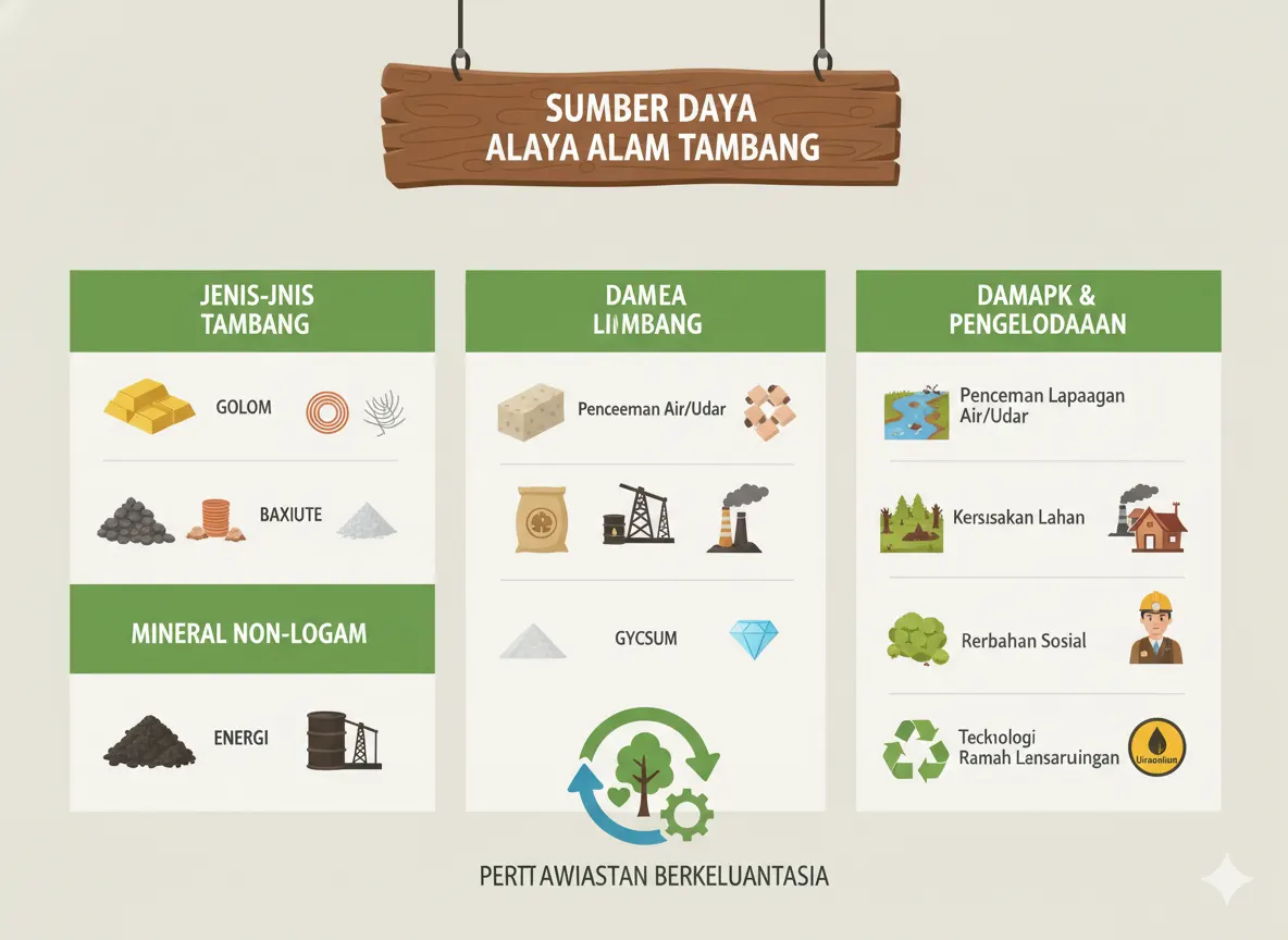 Sumber Daya Alam Tambang: Pengertian, Jenis, dan Contohnya di Indonesia (AiStudio)