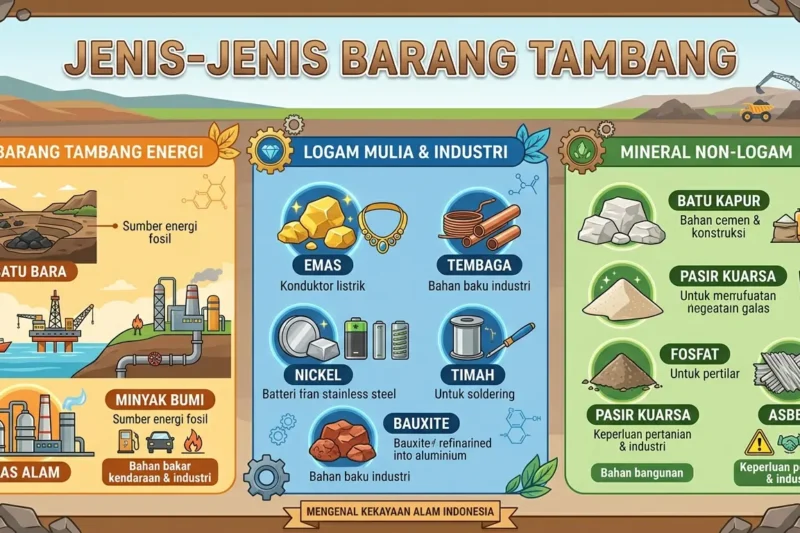 Jenis-Jenis Barang Tambang dan Manfaatnya bagi Kehidupan Manusia