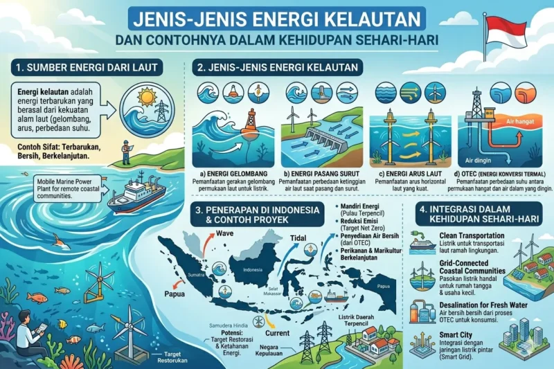 Jenis-Jenis Energi Kelautan dan Contohnya dalam Kehidupan Sehari-hari