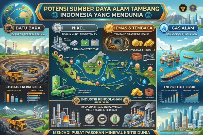 Potensi Sumber Daya Alam Tambang di Indonesia yang Mendunia