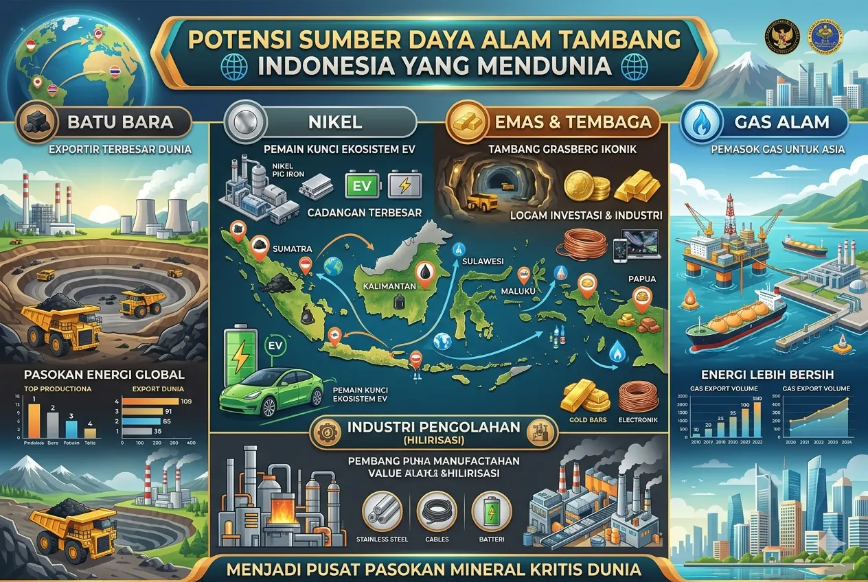 Potensi Sumber Daya Alam Tambang di Indonesia yang Mendunia (AiStudio)