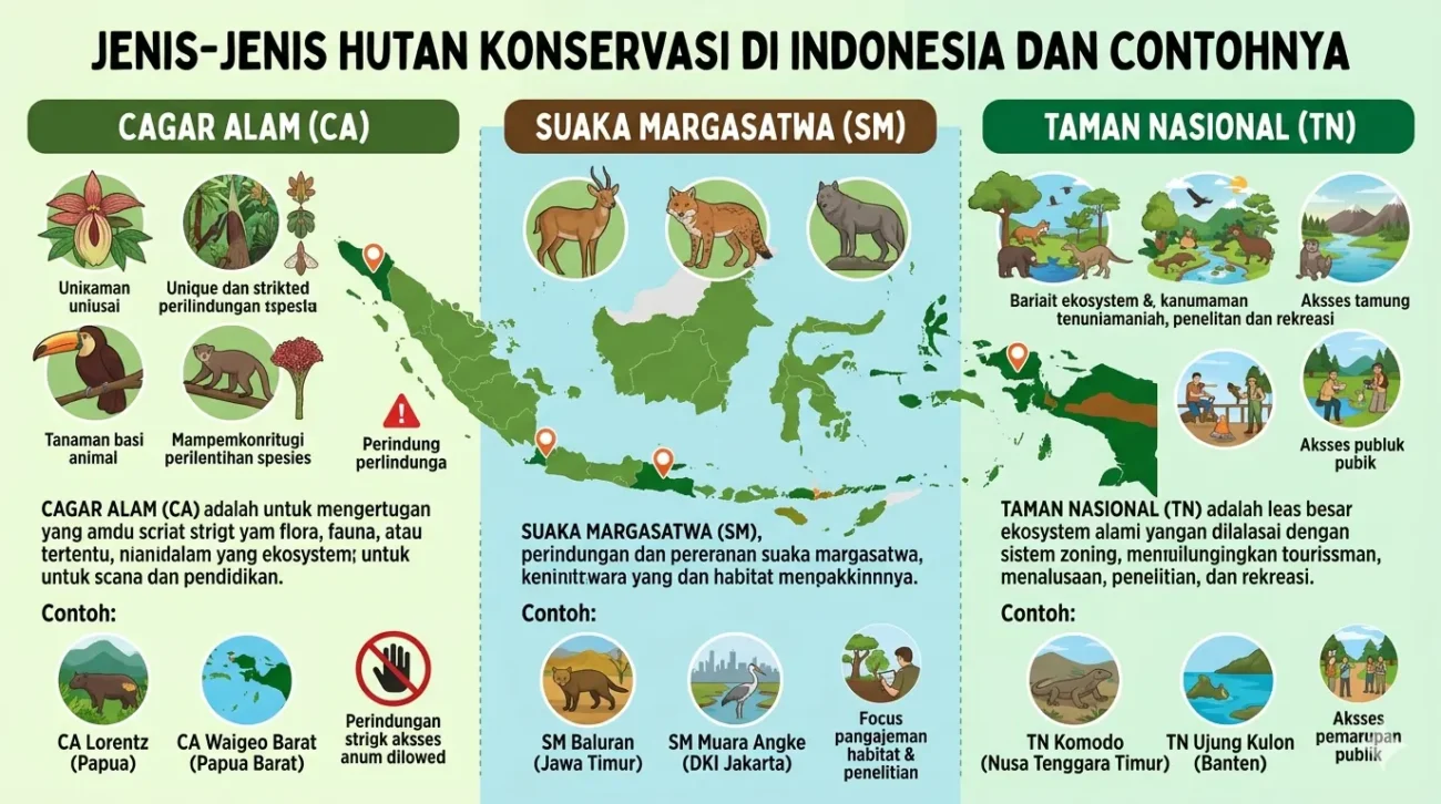 Jenis-Jenis Hutan Konservasi di Indonesia dan Contohnya (ft.istimewa)