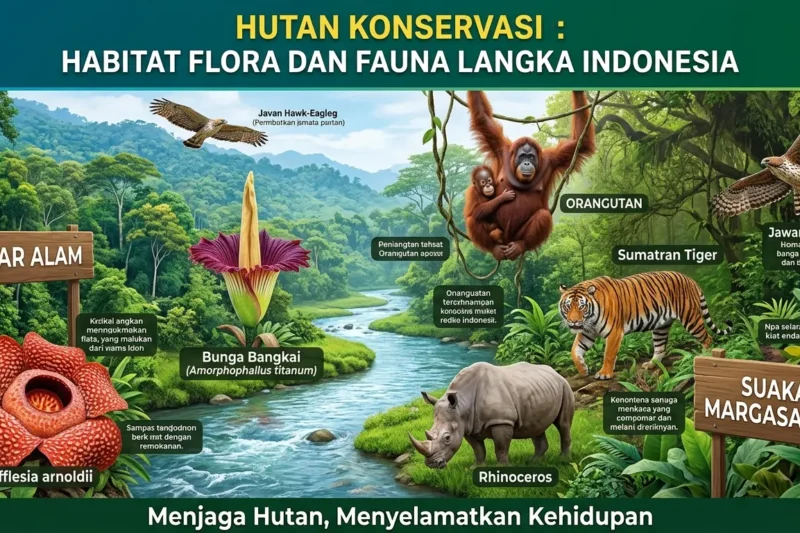 Hutan Konservasi sebagai Habitat Flora dan Fauna Langka