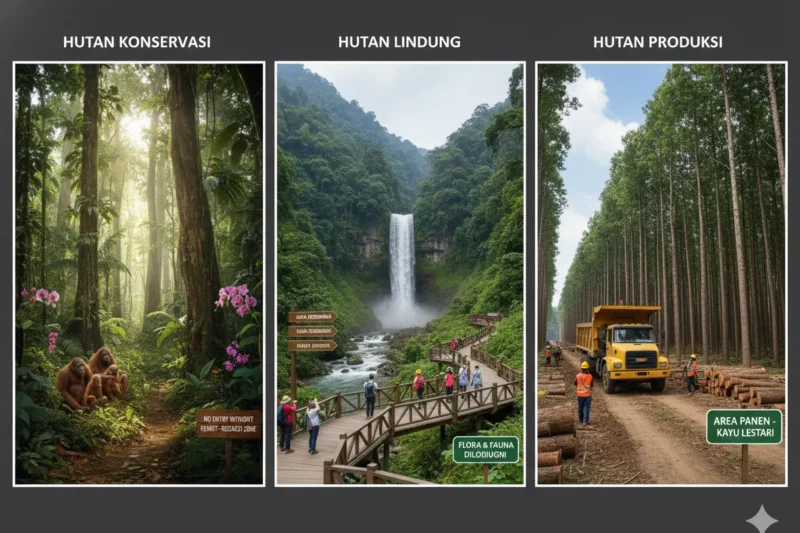 Perbedaan Hutan Konservasi, Hutan Lindung, dan Hutan Produksi