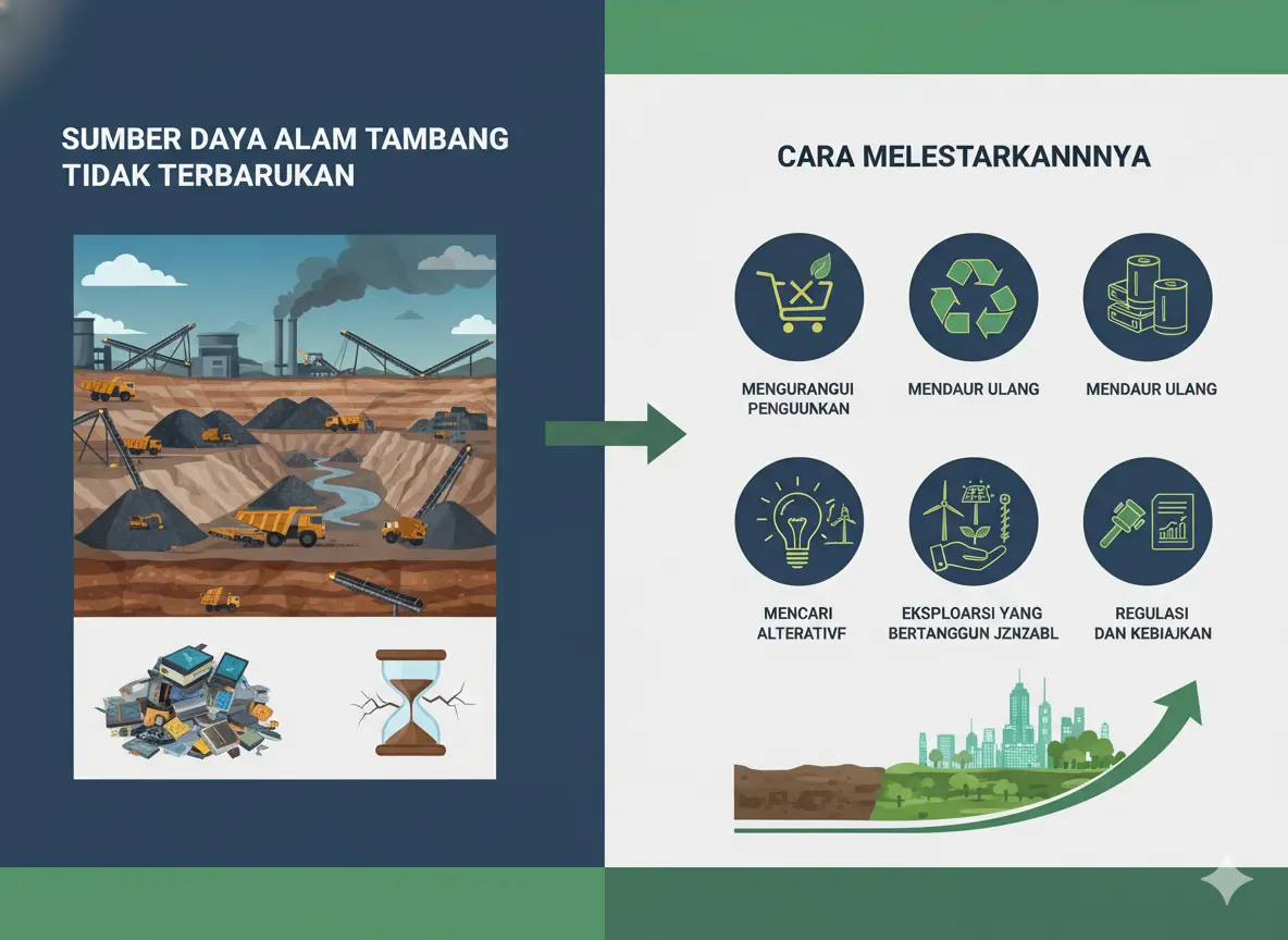 Sumber Daya Alam Tambang yang Tidak Dapat Diperbarui dan Cara Melestarikannya (AiStudio)