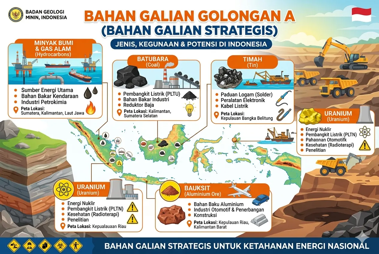 Bahan Galian Golongan A: Pengertian, Contoh, dan Peranannya bagi Negara (AiStudio)