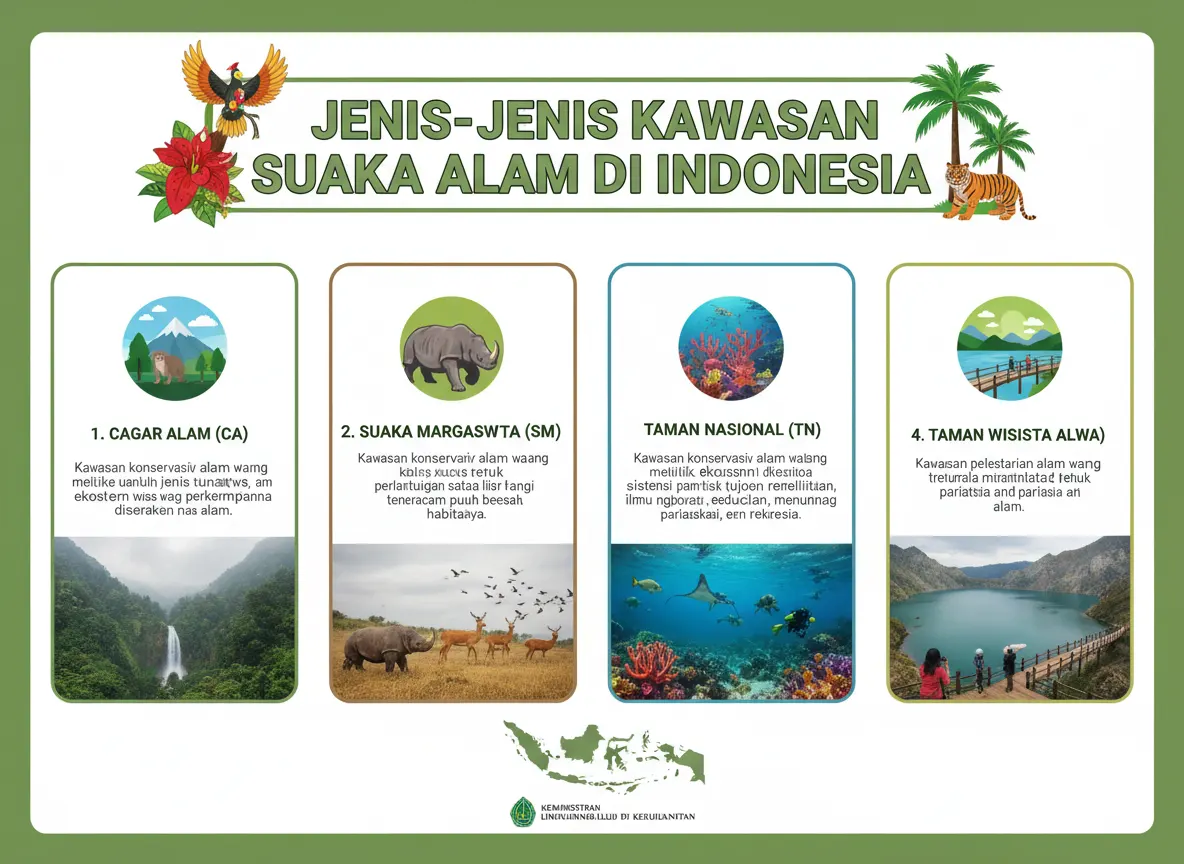 Jenis-Jenis Kawasan Suaka Alam di Indonesia (ft.istimewa)