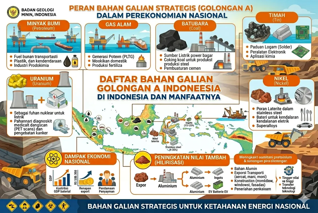 Peran Bahan Galian Strategis (Golongan A) dalam Perekonomian Nasional (AiStudio)