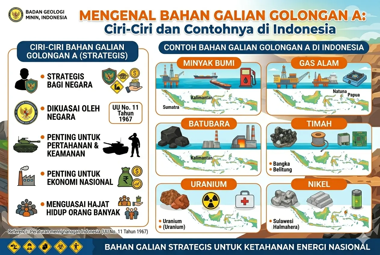 Mengenal Bahan Galian Golongan A: Ciri-Ciri dan Contohnya di Indonesia (AiStudio)