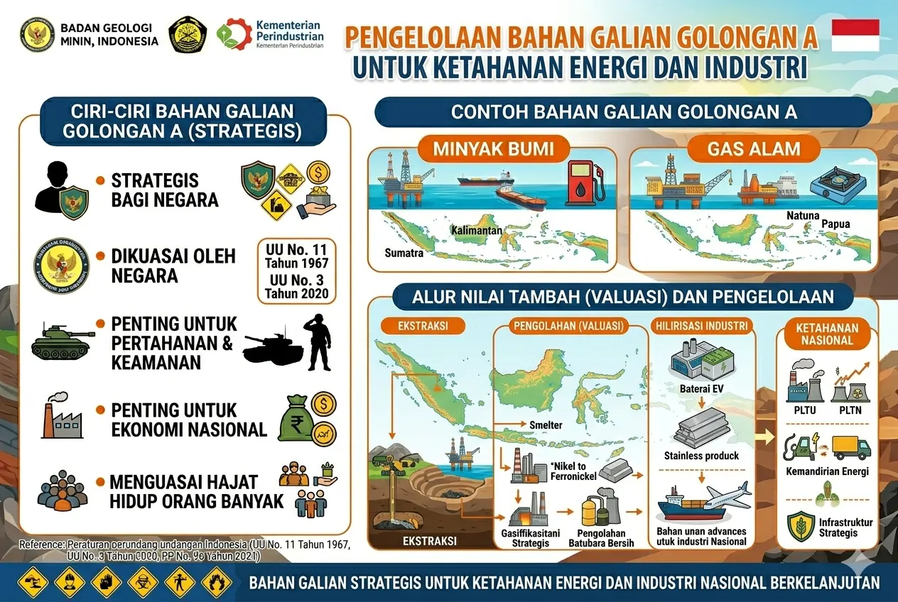 Pengelolaan Bahan Galian Golongan A untuk Ketahanan Energi dan Industri (AiStudio)