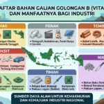 Daftar Bahan Galian Golongan B (Vital) dan Manfaatnya bagi Industri (AiStudio)