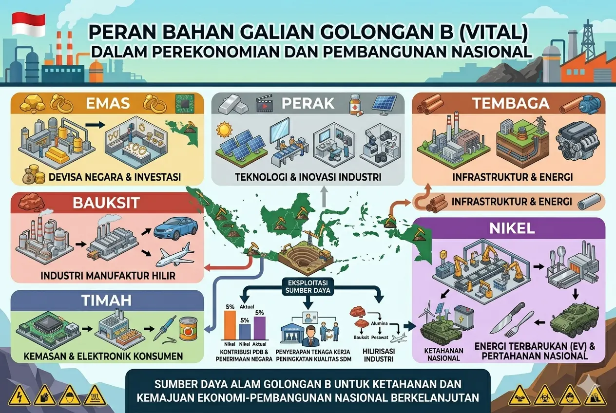 Peran Bahan Galian Golongan B dalam Perekonomian dan Pembangunan Nasional (AiStudio)