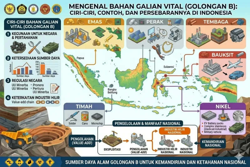 Mengenal Bahan Galian Vital: Ciri-Ciri, Contoh, dan Persebarannya di Indonesia