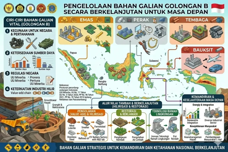 Pengelolaan Bahan Galian Golongan B Secara Berkelanjutan untuk Masa Depan