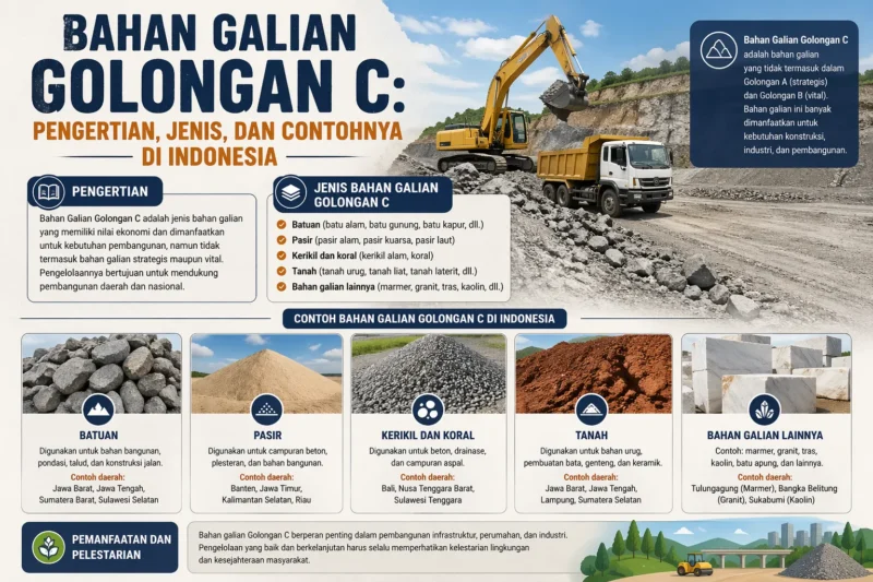 Bahan Galian Golongan C: Pengertian, Jenis, dan Contohnya di Indonesia