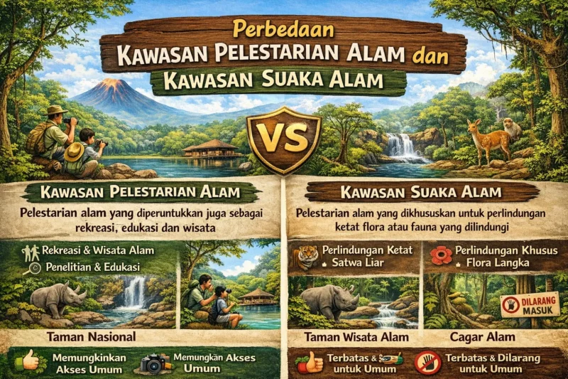 Perbedaan Kawasan Pelestarian Alam dan Kawasan Suaka Alam
