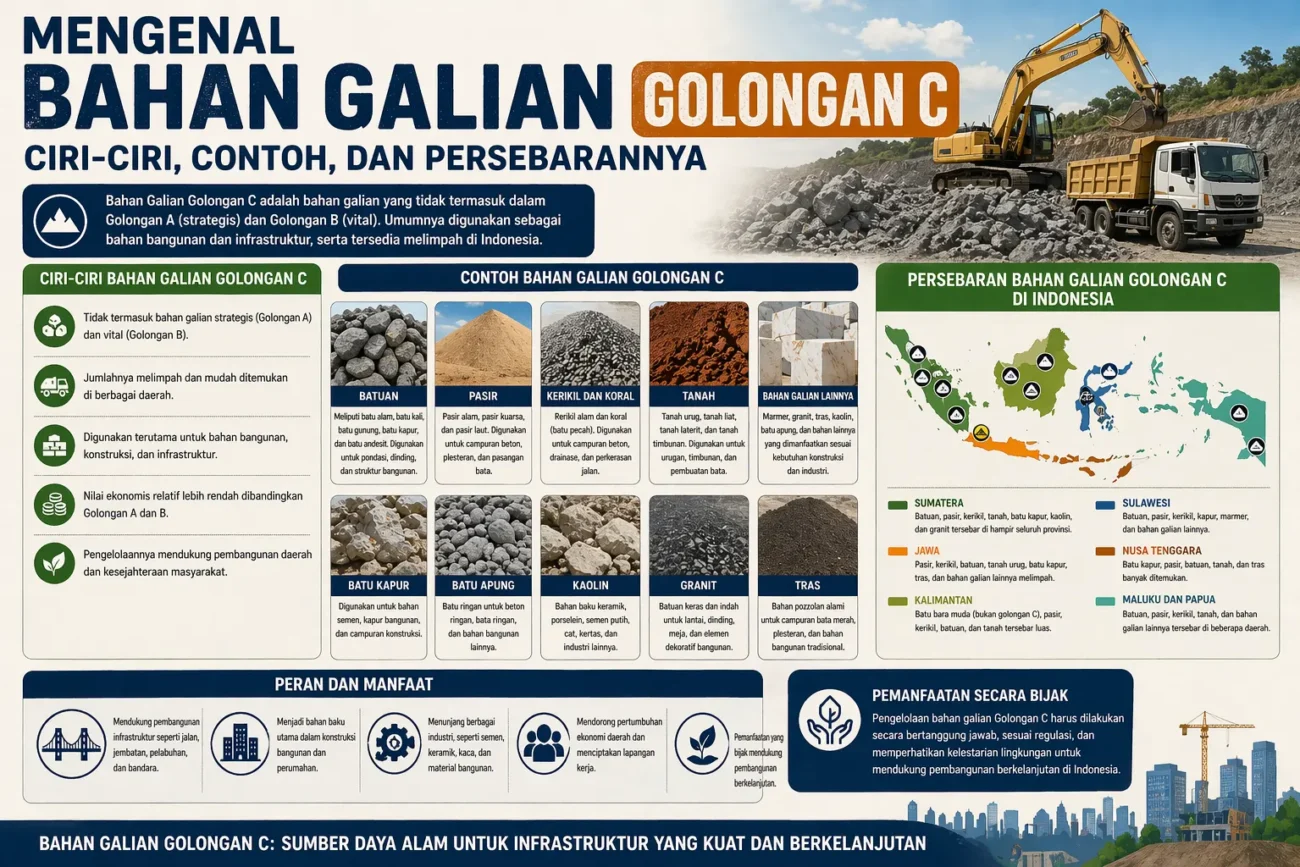 Mengenal Bahan Galian Golongan C: Ciri-Ciri, Contoh, dan Persebarannya (AiStudio)